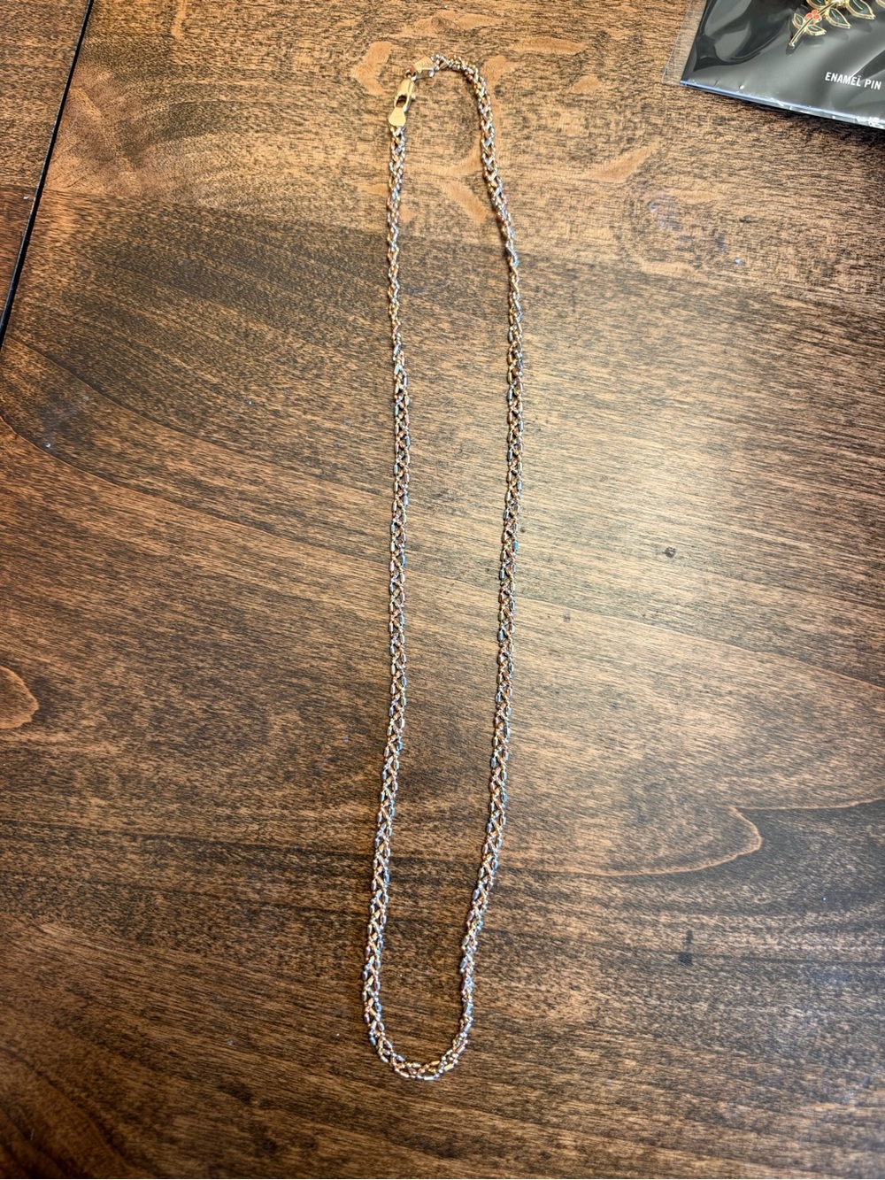 14K Italian Gold Wheat Spiga Chain Necklace 20” 10g Italy Fine Jewelry